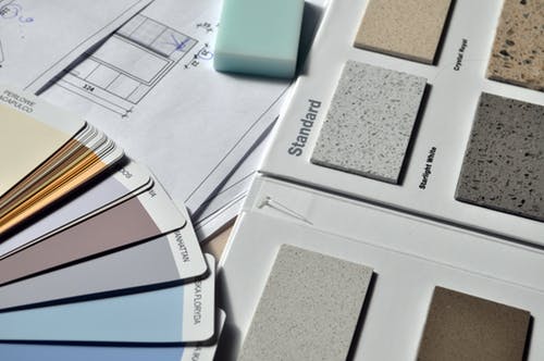 Services Picture: multi colour swatch of paint and countertops